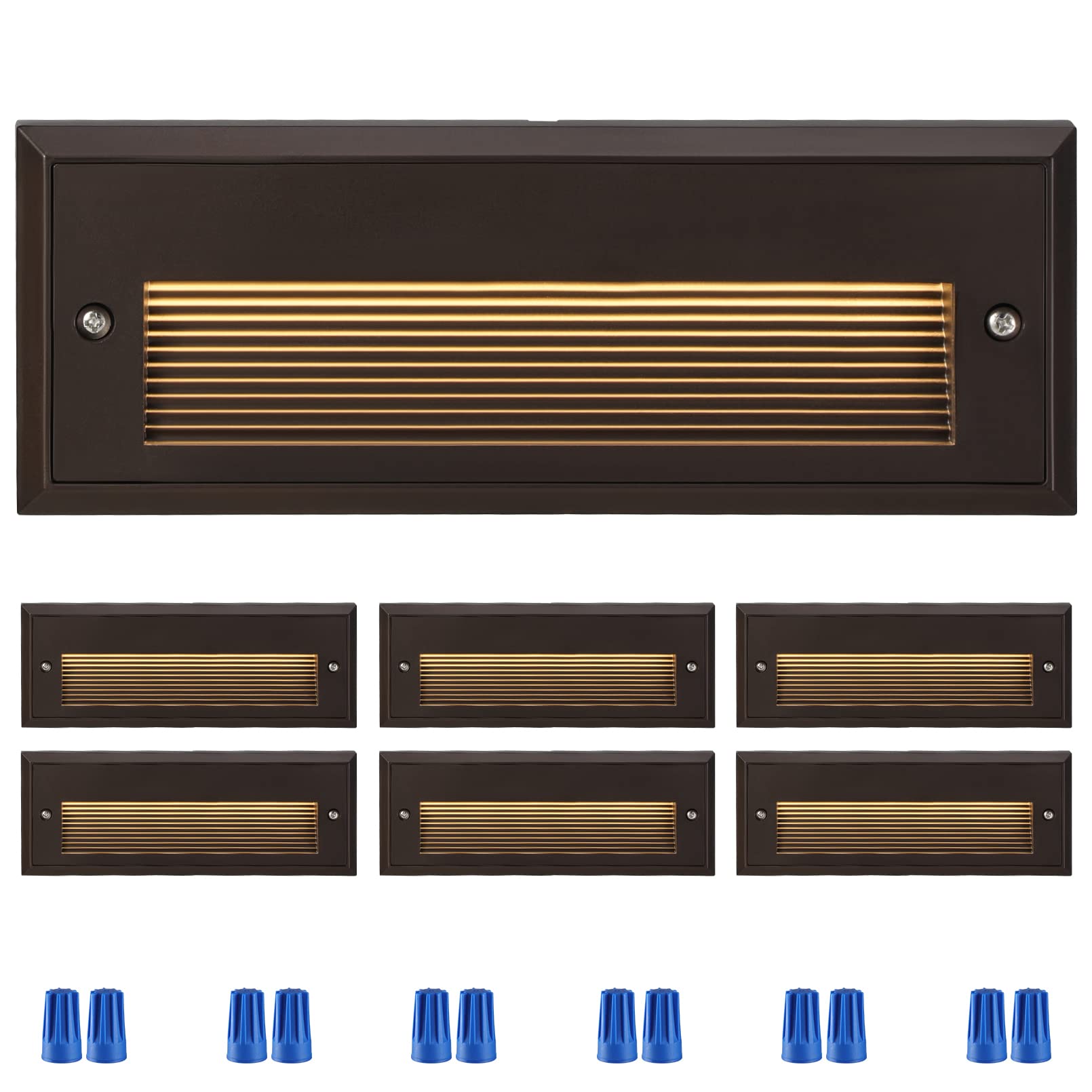 Voltage LED Step Lights Outdoor, 12V 3.5W Landscape Stair Lights, 9 Inch Exterior