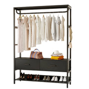Free Standing Closet Organizer with Drawers and Hooks