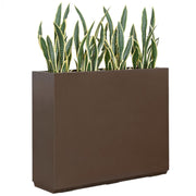 Metallic Heavy Planter for Outdoor Plants, 38Lx10Wx30H Inches Tall and Long Metal