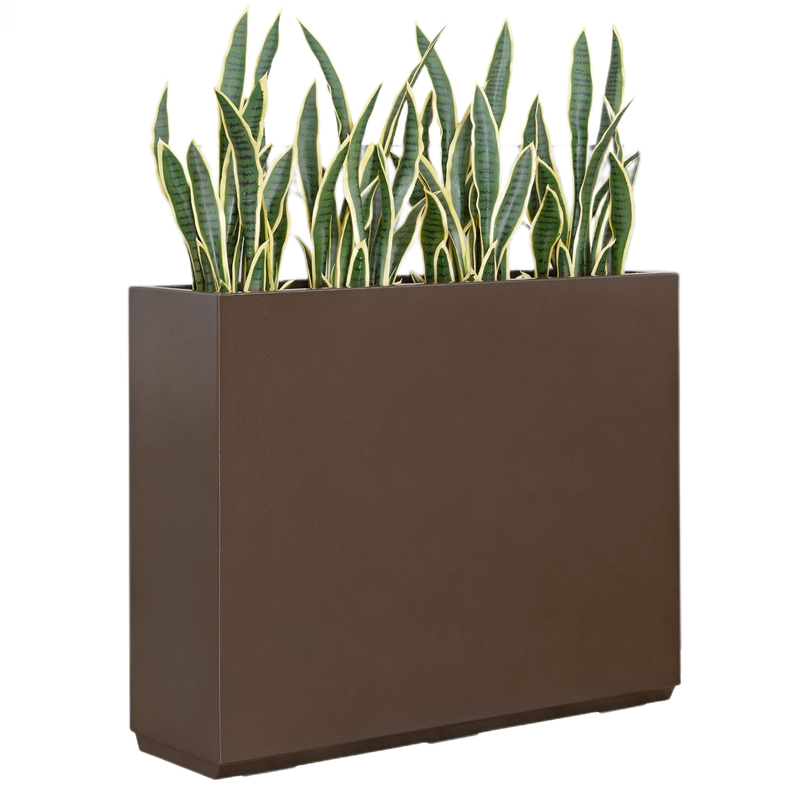 Metallic Heavy Planter for Outdoor Plants, 38Lx10Wx30H Inches Tall and Long Metal