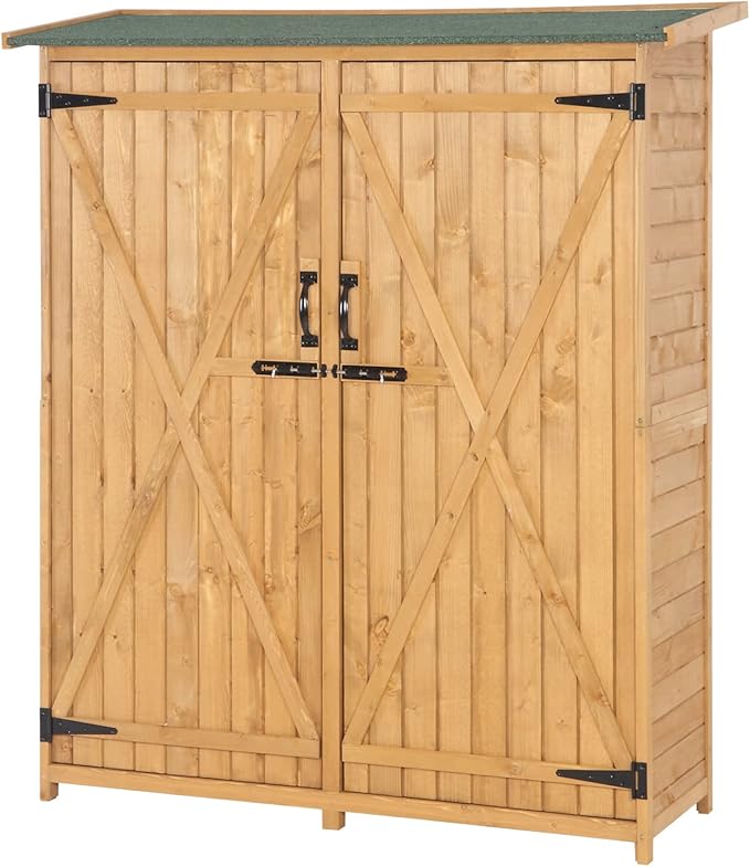 Upgraded Outdoor Wooden Storage Shed