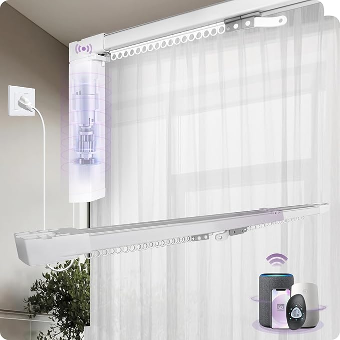 Motorized Curtains Electric Curtains collection (Rechargeable Smart Motor, 70"-118")