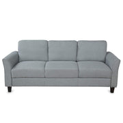 76" Modern Couch for Living Room, 3 Seater Sofa,Linen Upholstered Loveseat