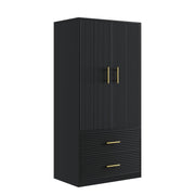 Armoire Wardrobe Closet with 2-Door, Freestanding Armoire Storage