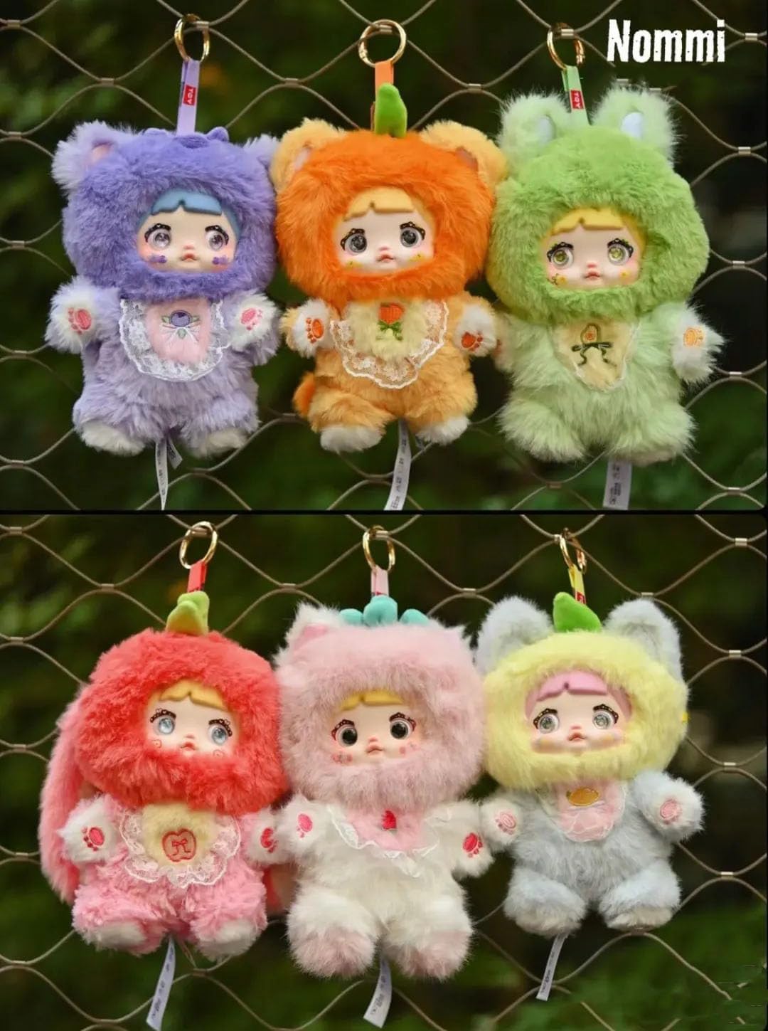 Nommi Interesting Fruits Series Plush Blind Box Figures 6PCs Adorable Collectible Pendant