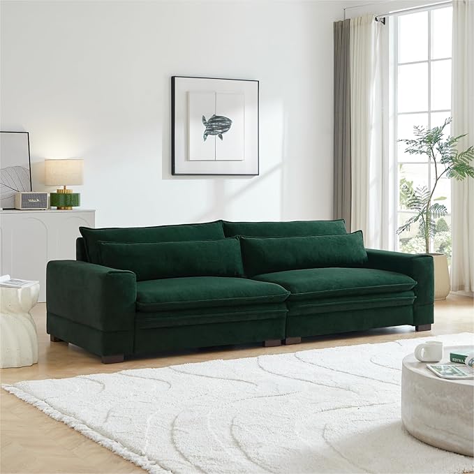 104.72" Sofa Couch, Mid Century Modern Sofa