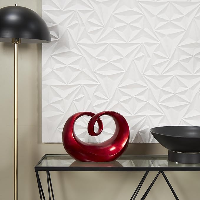 Abstract Decorative Sculpture Swirl Home Decor Statue, Accent Figurine 14" x 8" x 31"