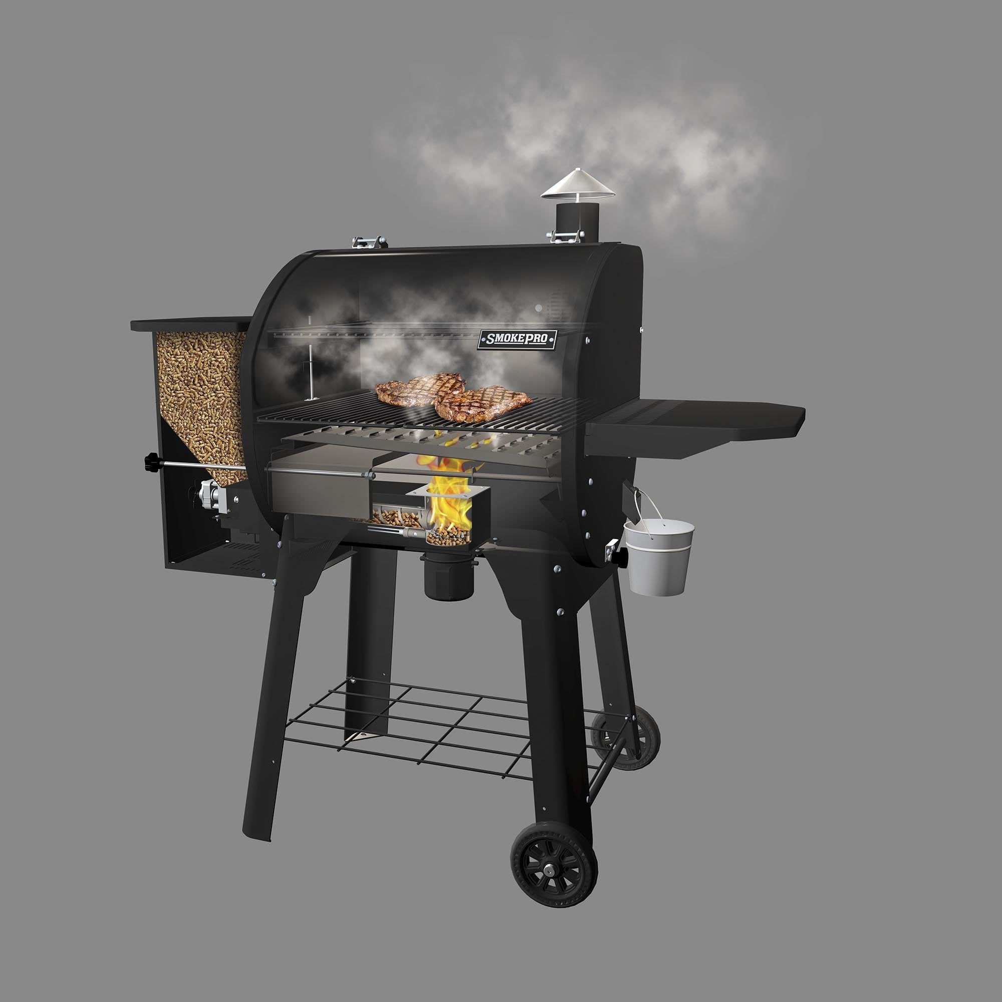 SmokePro SG 24 Smoker, Black (PG24SG) Wood Pellet Grill