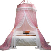 Girls and Adults Canopy Bed, Elegant Double-Layer Bed Curtain