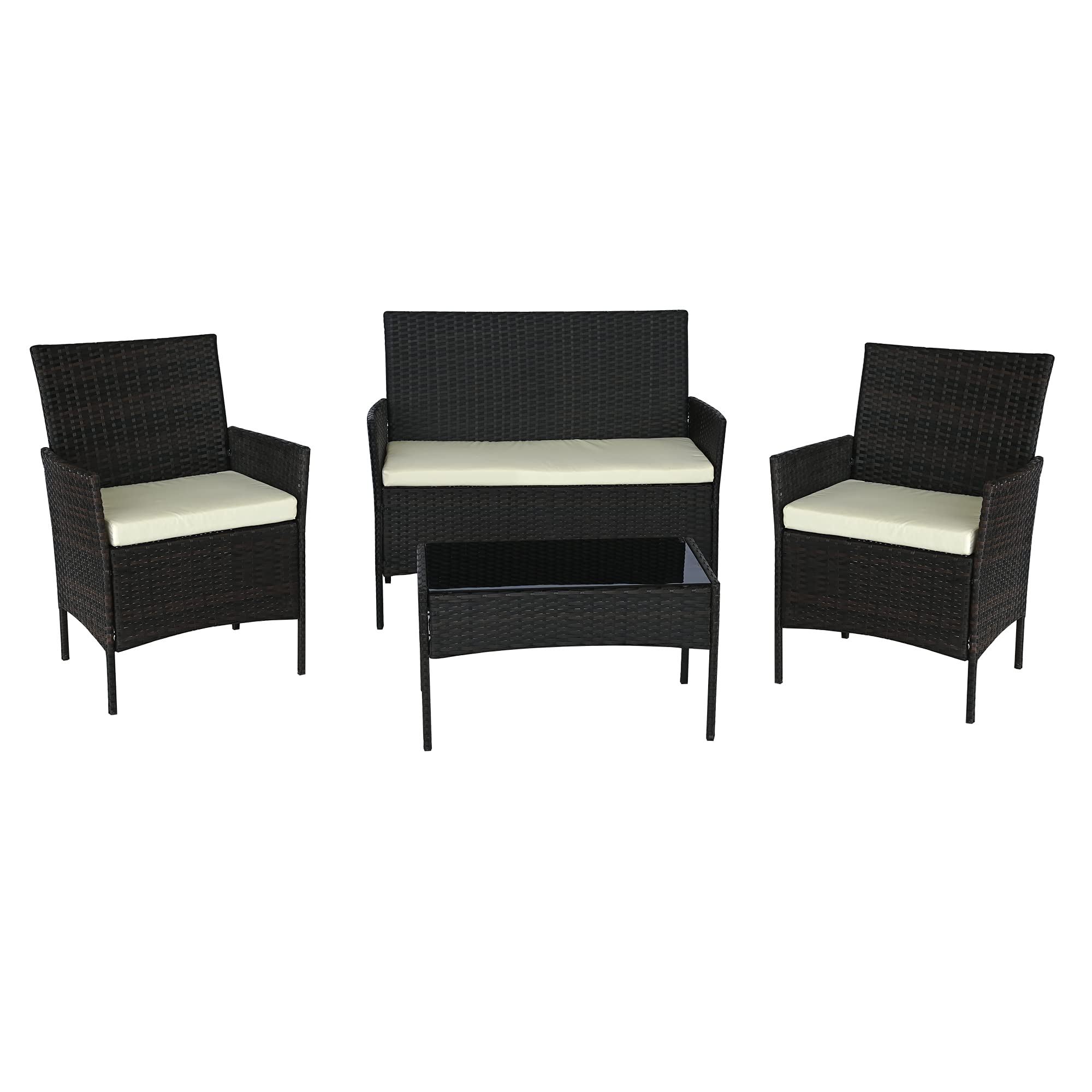 Outdoor Wicker Patio Furniture Sets 3 Pieces Patio Porch Chairs