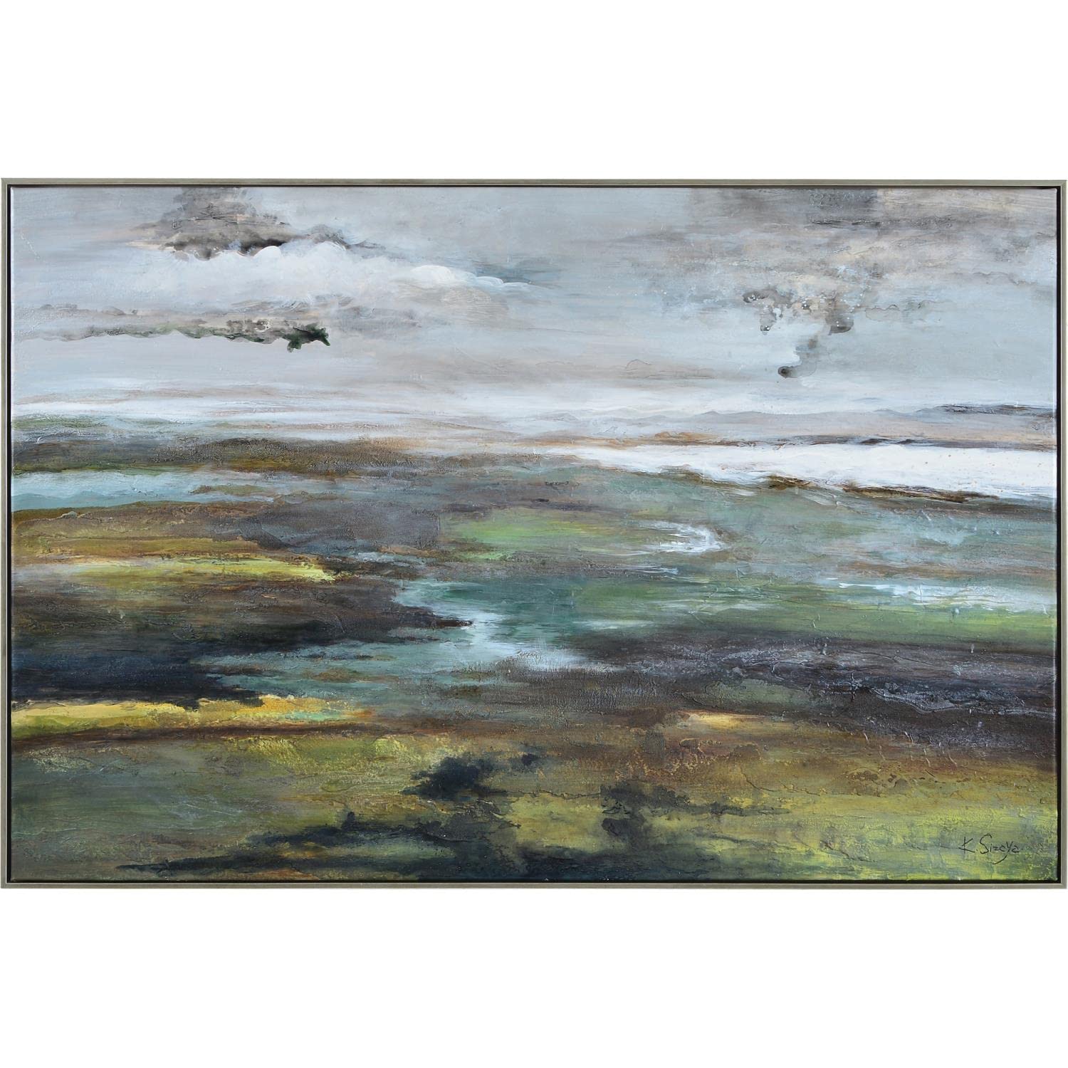 Sprucer 60x40 Modern Cotton Hanging Wall Canvas Art in Multi-Color