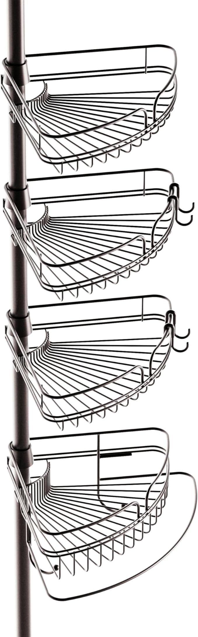 Tension Pole Shower Caddy Corner Organizer, Adjustable Standing Shower Caddy