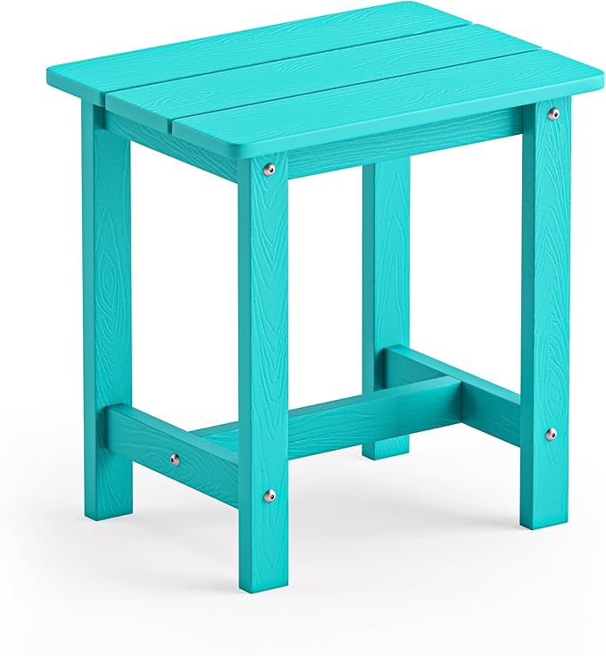 Outdoor Side Table, HDPS Small Outdoor Adirondack Side Tables