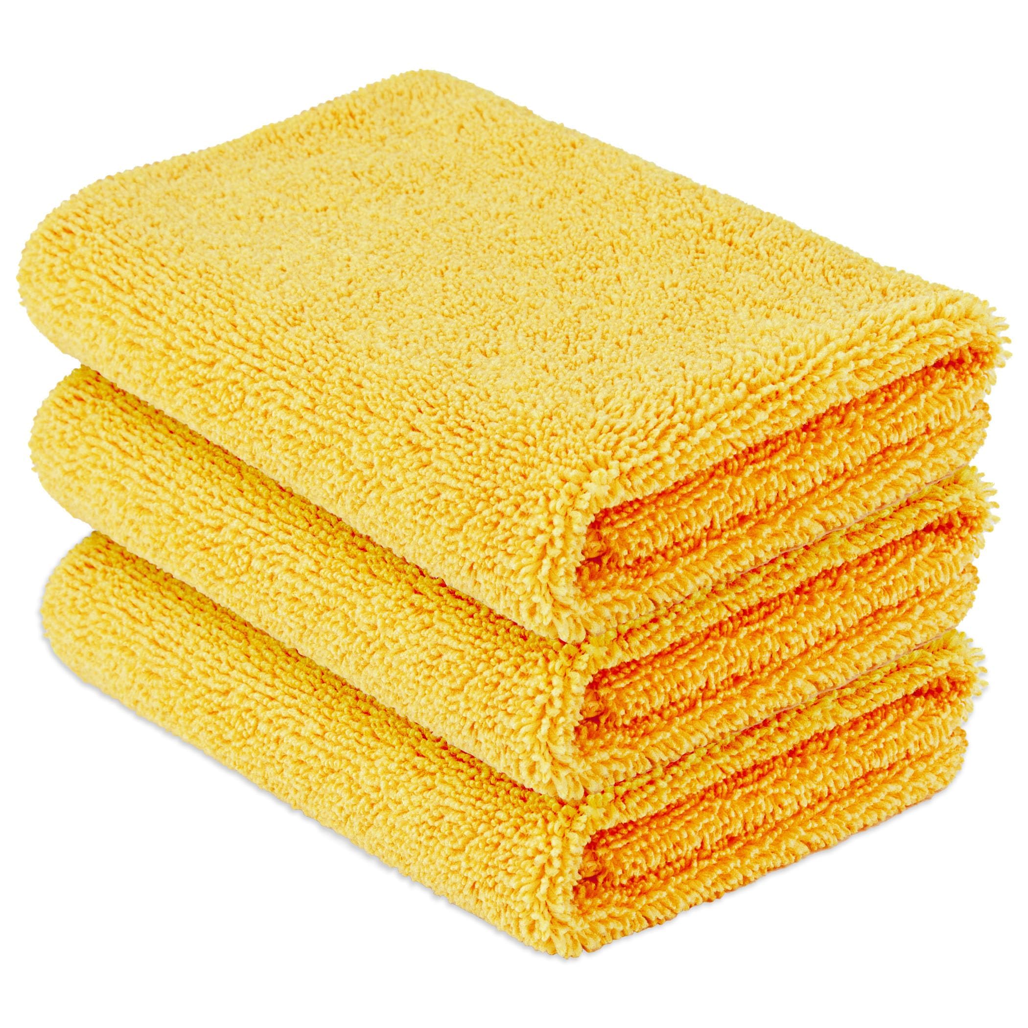 Microfiber Car Drying Towels (3-Pack), Lint Free, Scratch Free, Highly Absorbent Drying