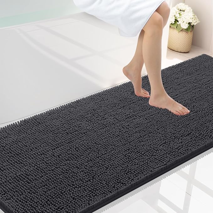 Smiry Luxury Chenille Bath Rug 70''x24'', Extra Soft