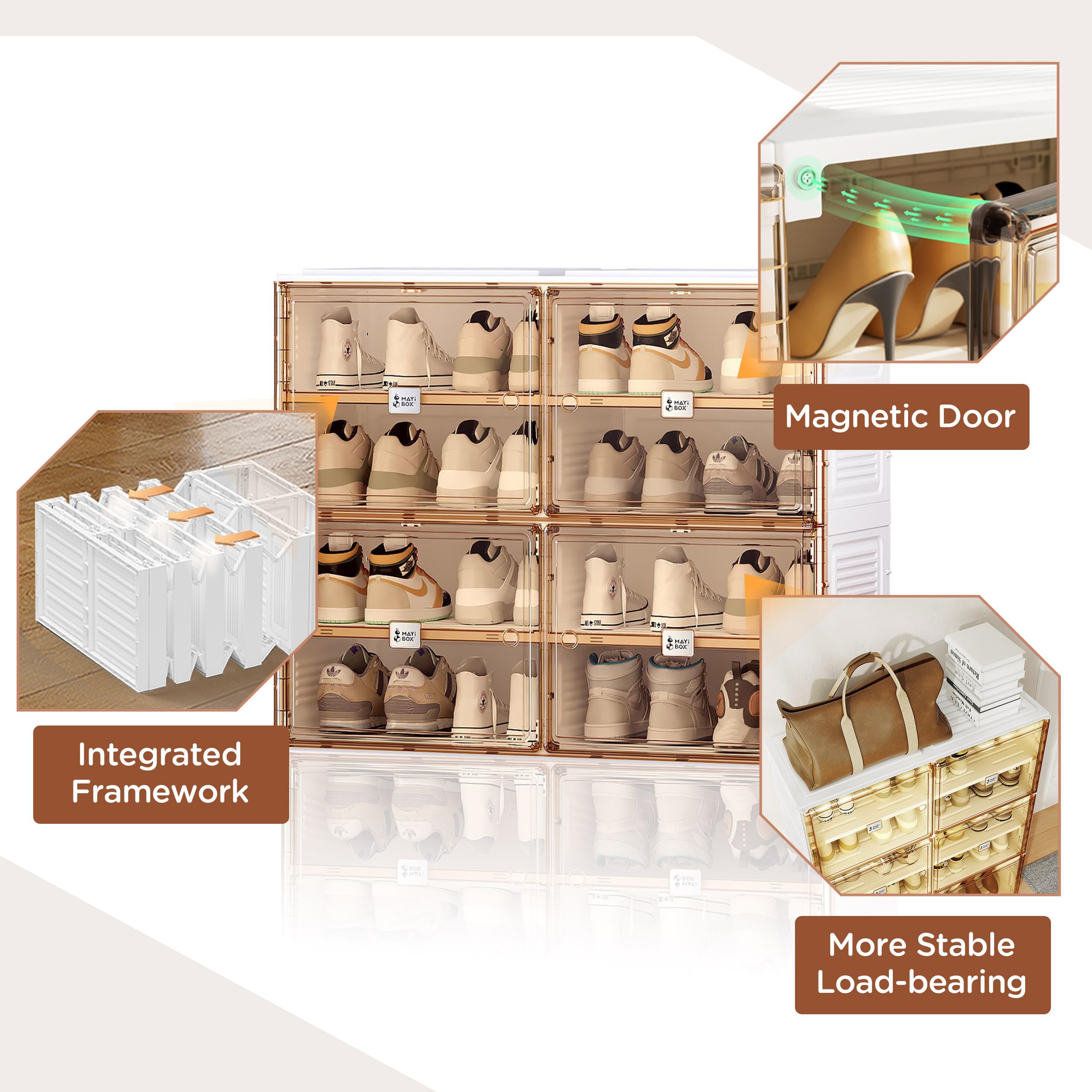 Portable Shoe Rack Organizer for Closet Entryway