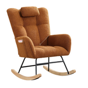 Upholstered Nursery Rocking Chair Indoor Comfortable Glider Chair