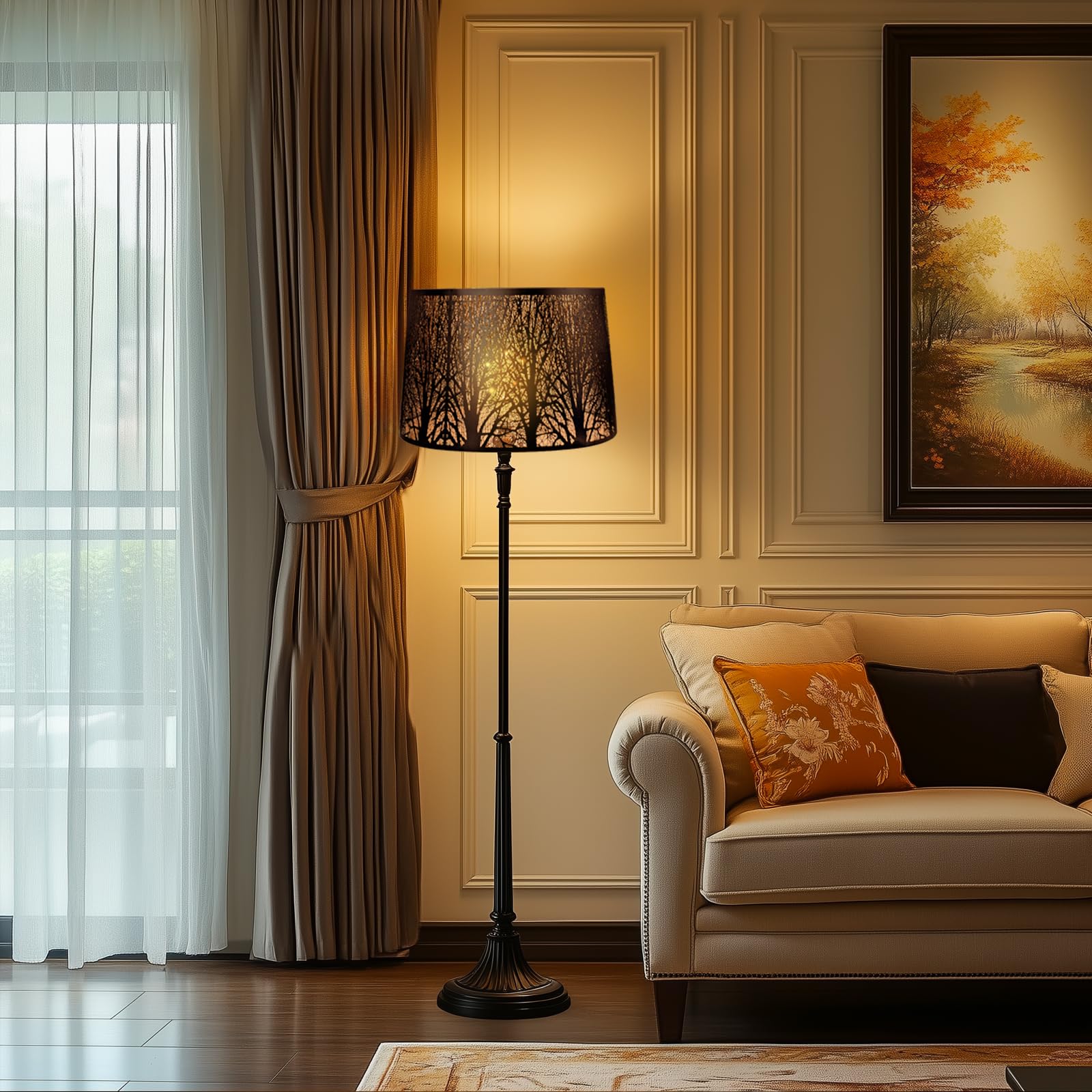 Large Lamp Shades, Alucset Drum Big Lampshades for Table Lamp and Floor Light,