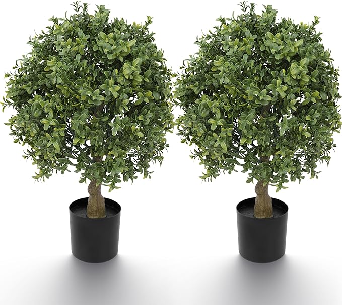 Artificial Boxwood Topiary Tree 5FT Fake Topiary Tree Faux Potted Topiary Plant