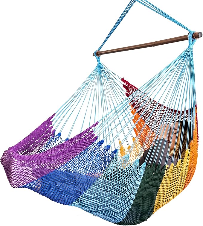 Large Hammock Chair,Caribbean Hammock Chair with Spreader Bar