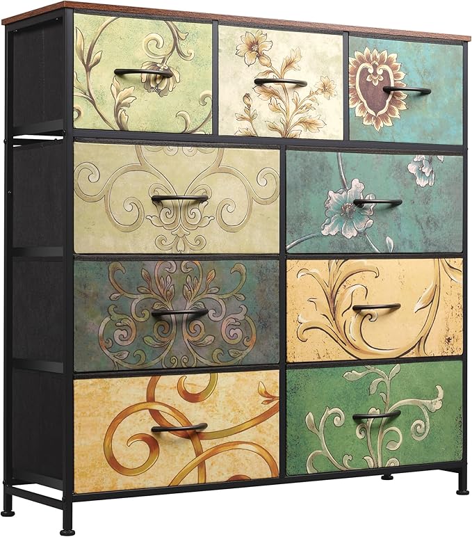 9-Drawer Dresser, Fabric Storage Tower for Bedroom, Hallway, Entryway
