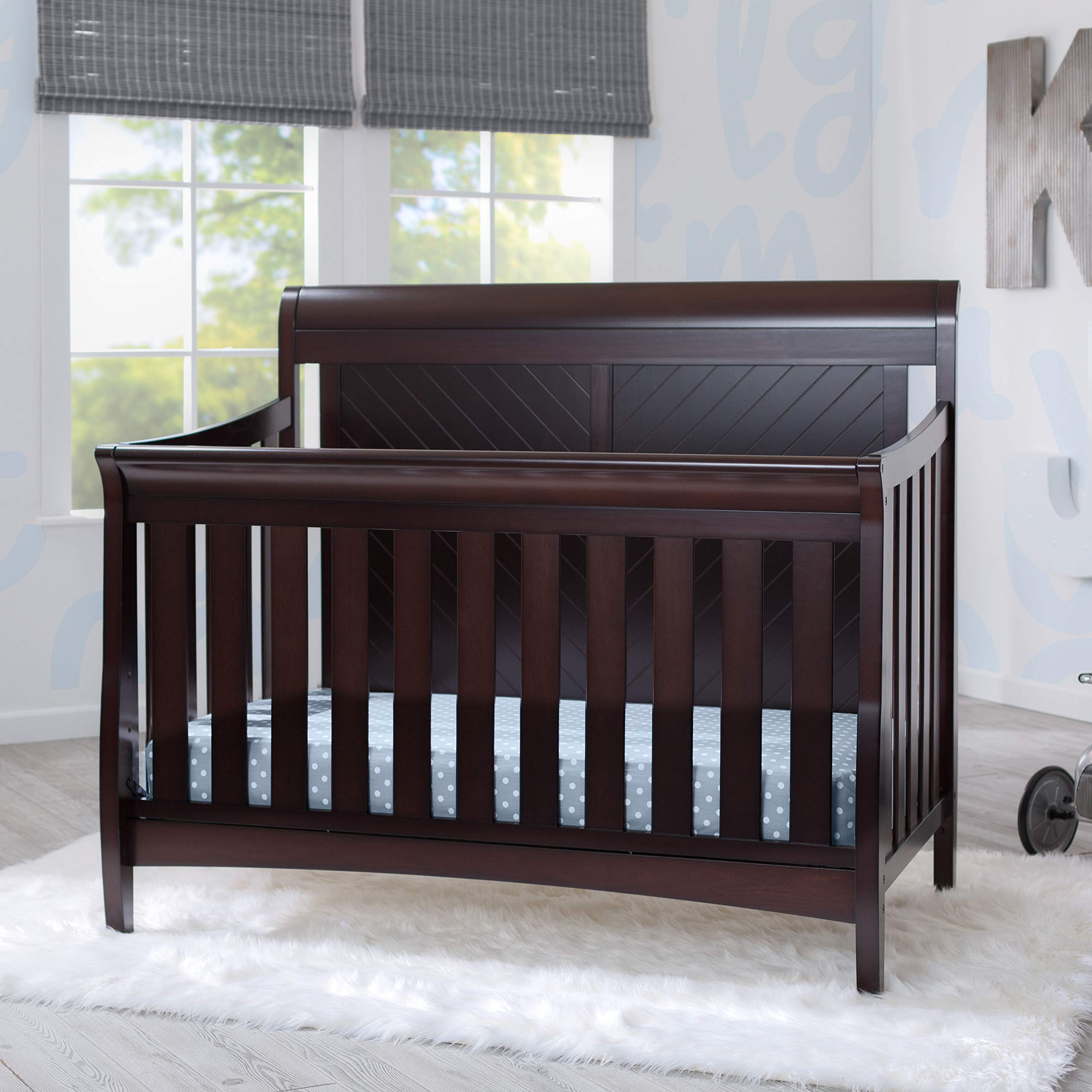 Bennington Elite 4-in-1 Convertible Baby Crib, Dark Espresso