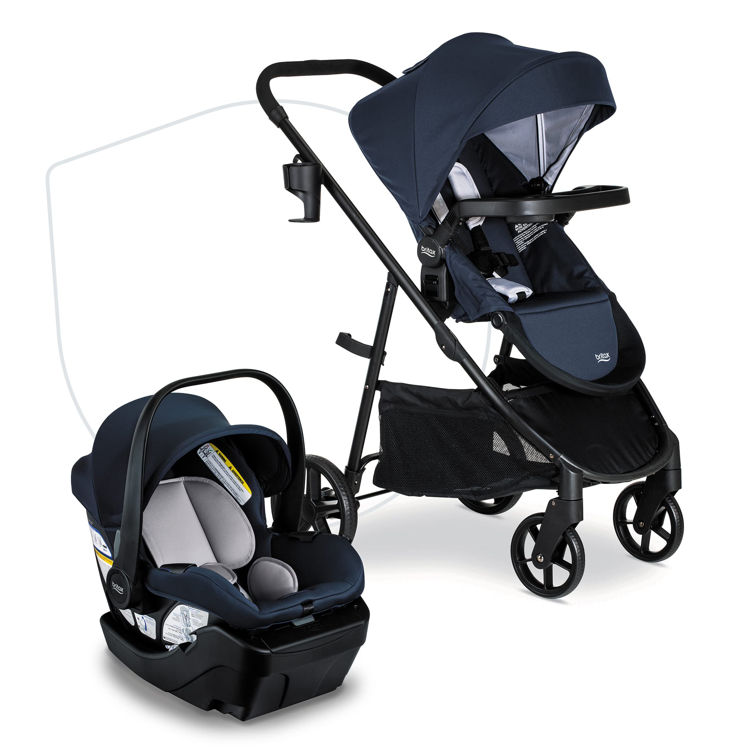 Willow Brook Baby Travel System, Infant Car Seat and Stroller Combo with Aspen Base
