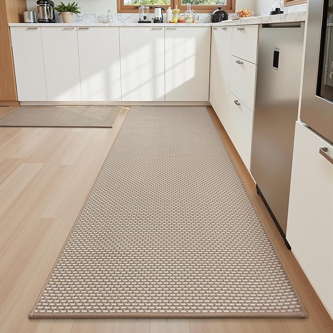 Non Slip Kitchen Rugs Sets of 2 - Extra Large 2.5'x6' + 20"x32" Kitchen Mats for Floor