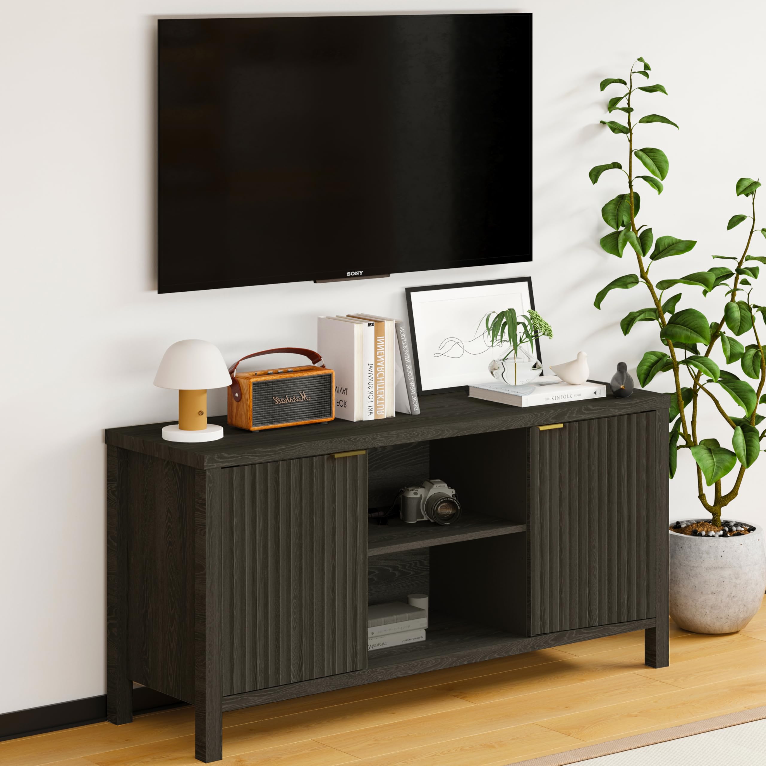 Modern TV Stand for 65 inch TV, TV Entertainment Center for Bedroom Living Room