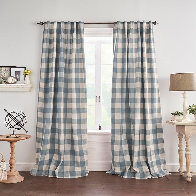 Farmhouse Living Grainger Buffalo-Check Blackout Window Curtain