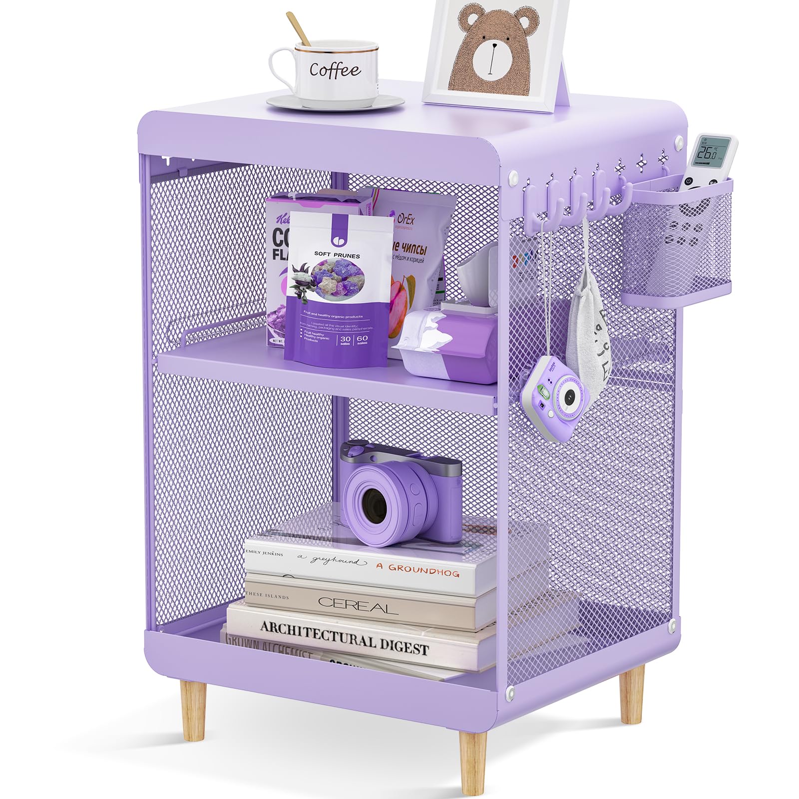 Night Stand,Cute End Table with Storage Drawer,Nightstand, living room