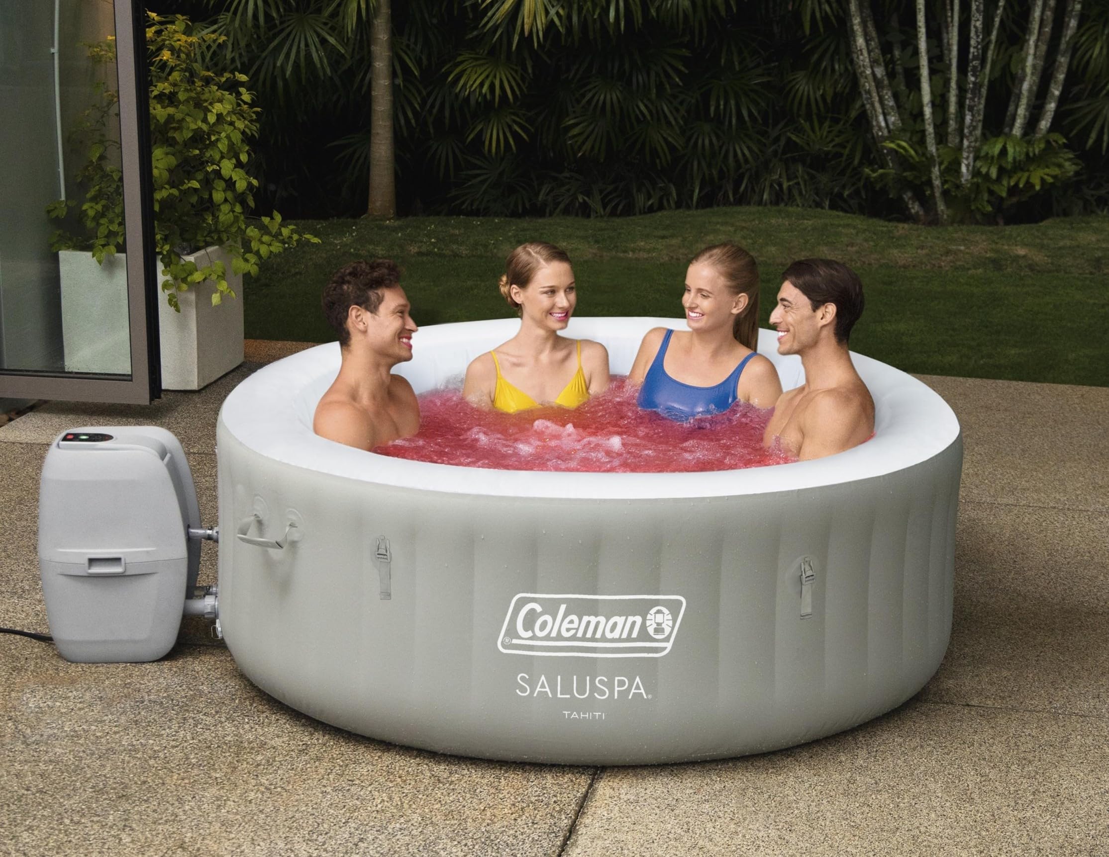 EnergySense AirJet Inflatable Hot Tub Spa (71" x 26") | Portable Hot Tub