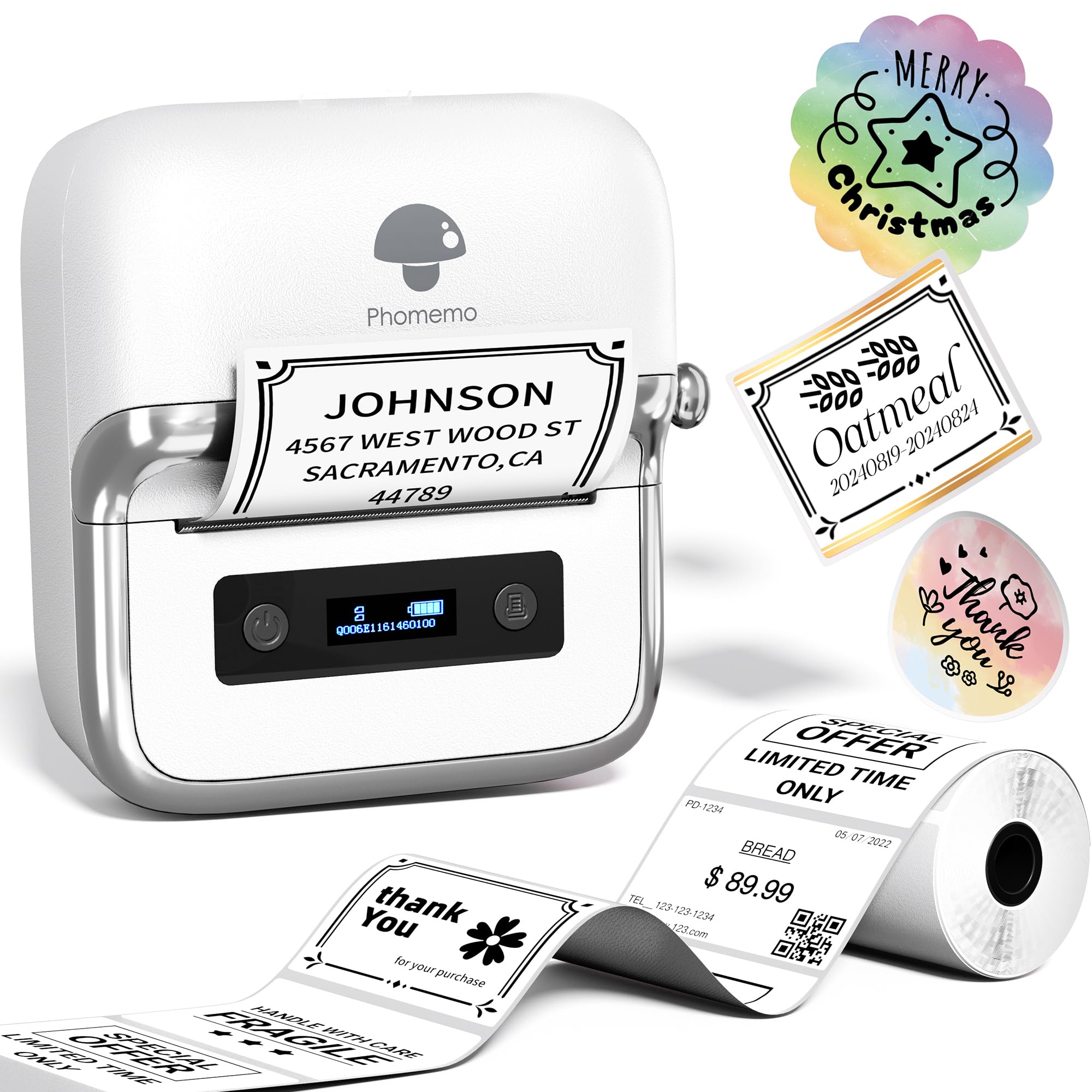 M250 Label Maker Machine with Tape, 3 Inch Thermal Label Maker, 2025 Upgrade Portable