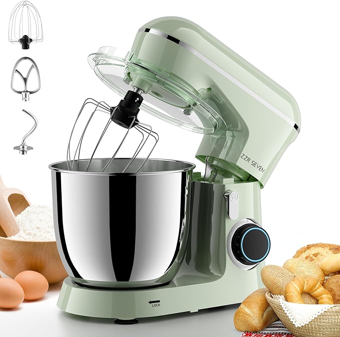 Stand Mixer, Dough Mixer, Bread Mixer, Cake Mixer with Bowl SS 5.5 QT