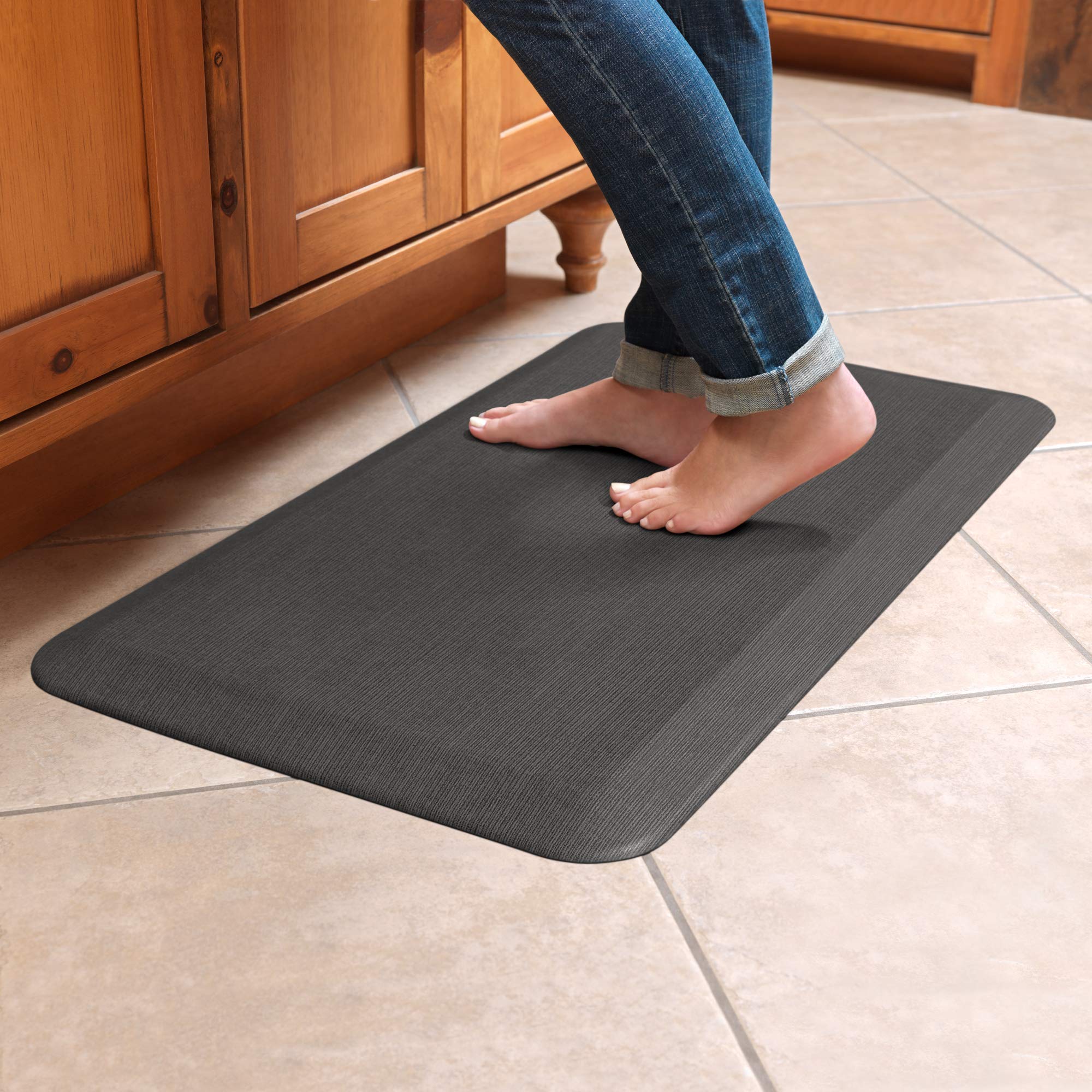 NewLife by GelPro Designer Comfort Mat Bundle -20 x 32 and 20 x 48, Charcoal