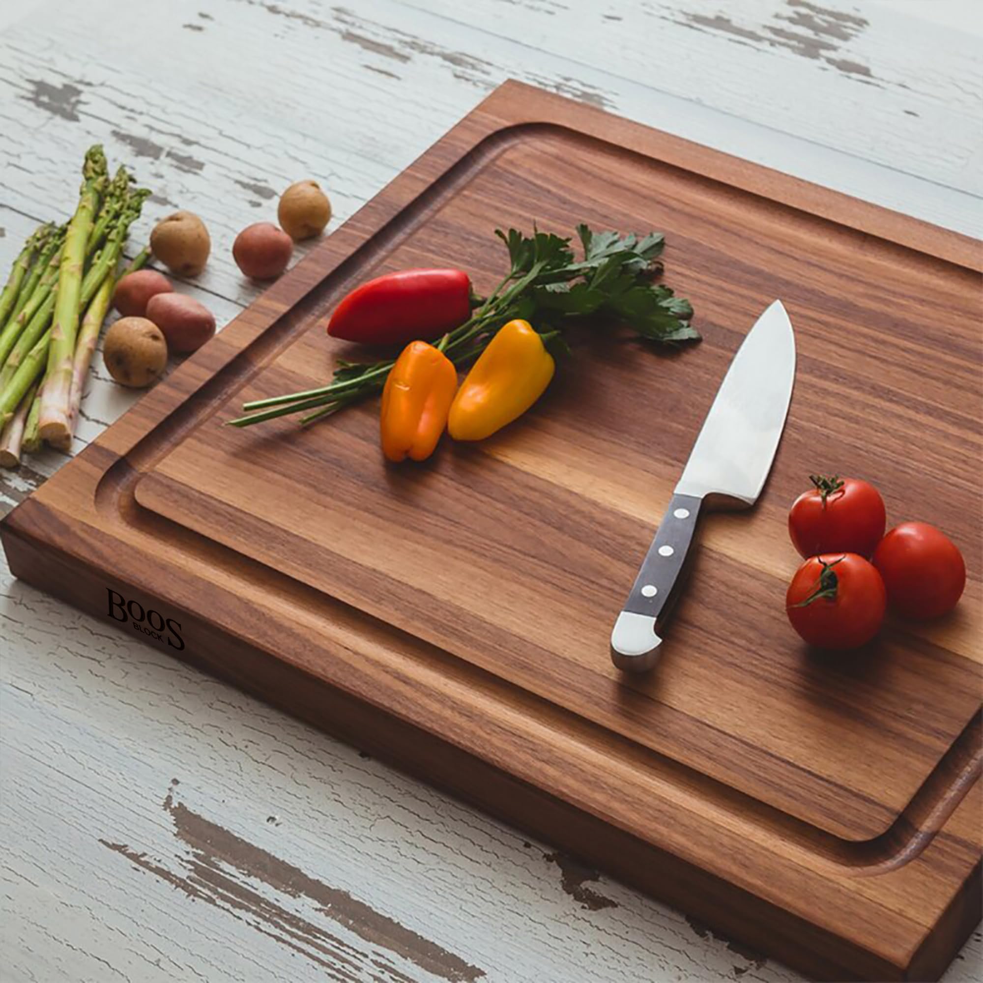 Series, Walnut Cutting Board w/Juice Groove, 1.5" Thick Butcher Block