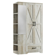 Armoire Wardrobe Closet 70 Inches, Large Storage with Mirror
