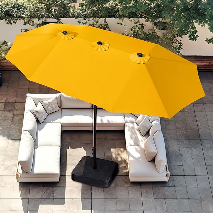 15ft Large Patio Umbrellas with Base Included
