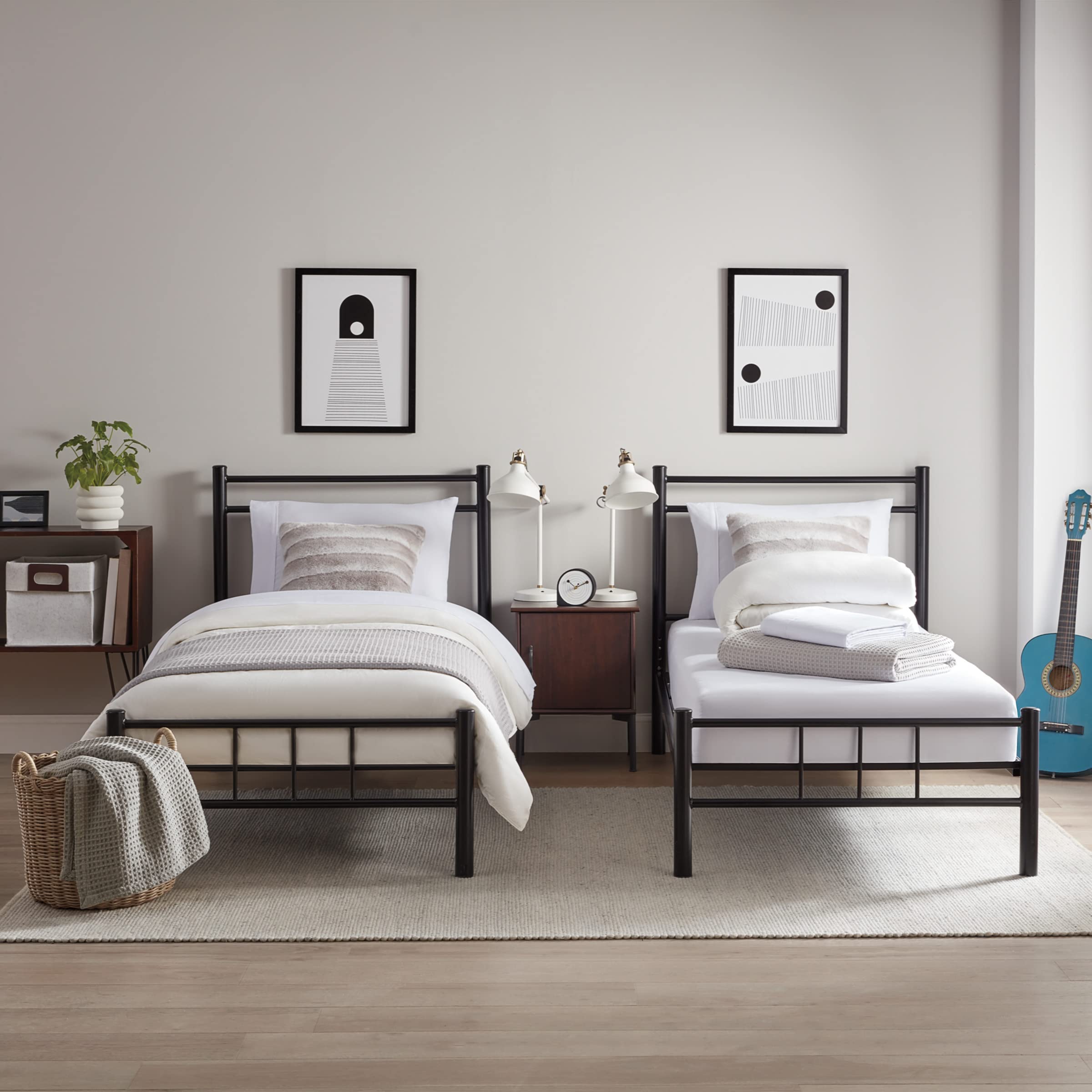 Bulk Twin Flat Bed Sheets - Case of 24 - Soft Hypoallergenic Cotton Blend Top Sheet Only