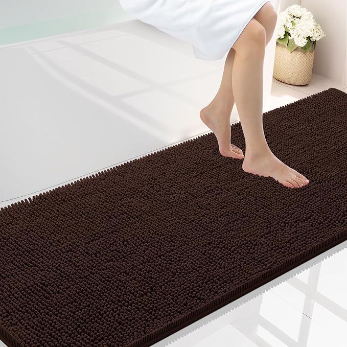 Smiry Luxury Chenille Bath Rug 70''x24'', Extra Soft