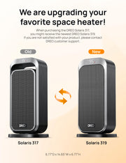 Dreo Quiet Space Heaters for Indoor Use, 1500W Electric Heater with Remote, PTC Ceramic Heater with Thermostat, 12H Timer, 70° Oscillation, Digital Display, Fast Safety Room Heater for Bedroom Office