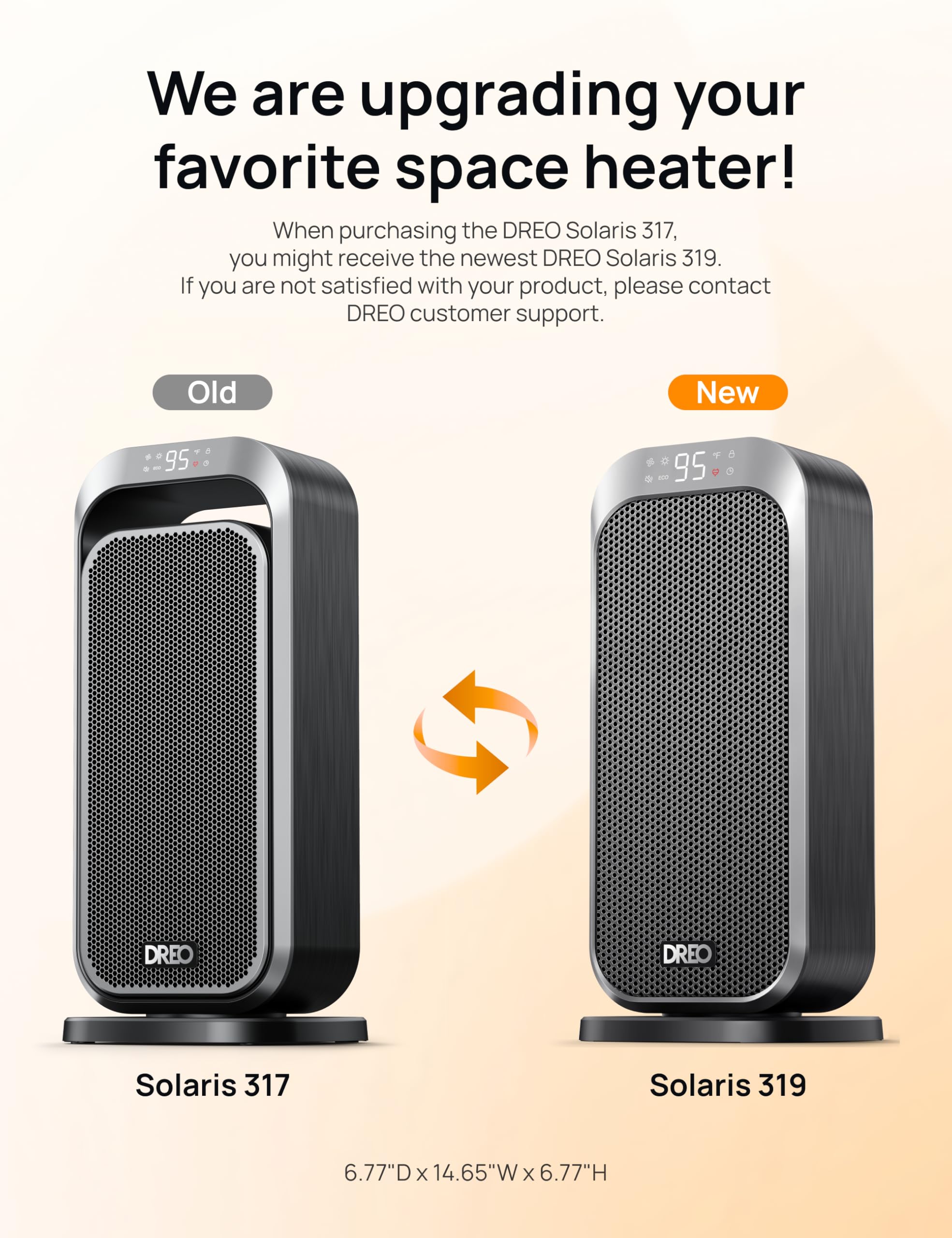 Dreo Quiet Space Heaters for Indoor Use, 1500W Electric Heater with Remote, PTC Ceramic Heater with Thermostat, 12H Timer, 70° Oscillation, Digital Display, Fast Safety Room Heater for Bedroom Office