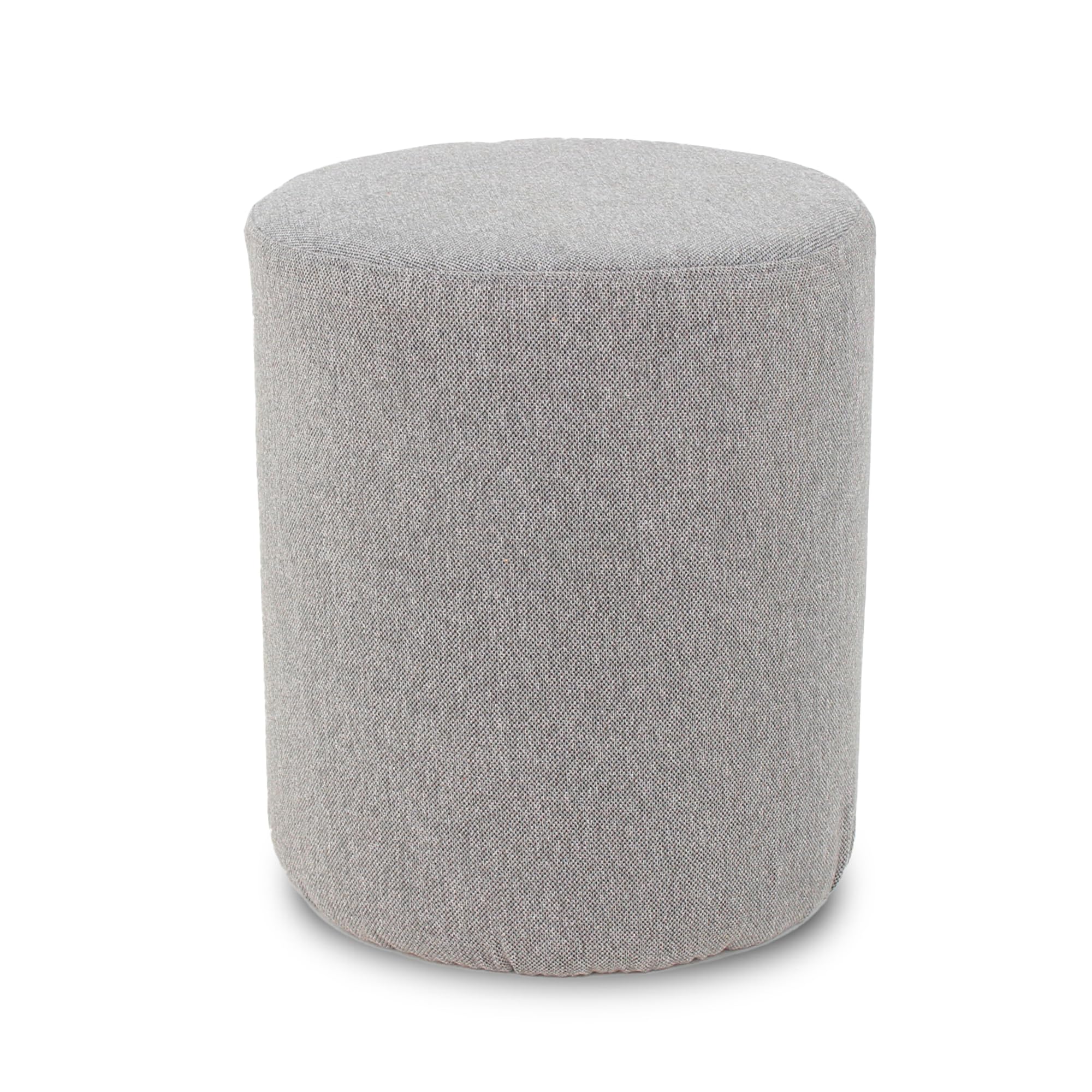 Round Pouf Ottoman – Lightweight Circular Footrest or Table for Living Room