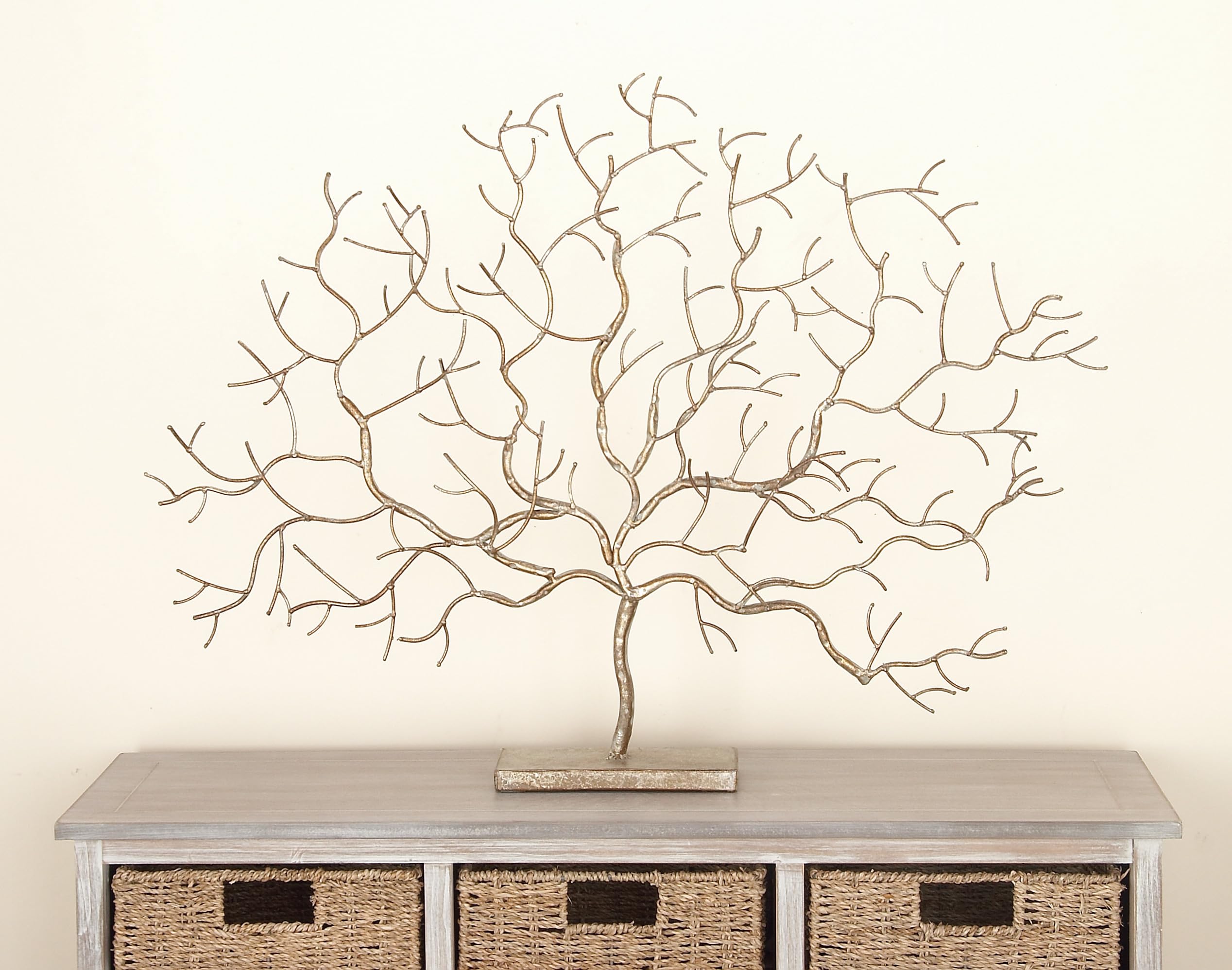 79 Metal Tree Decorative Sculpture Home Decor Statue, Accent Figurine 32" x 4" x 24"