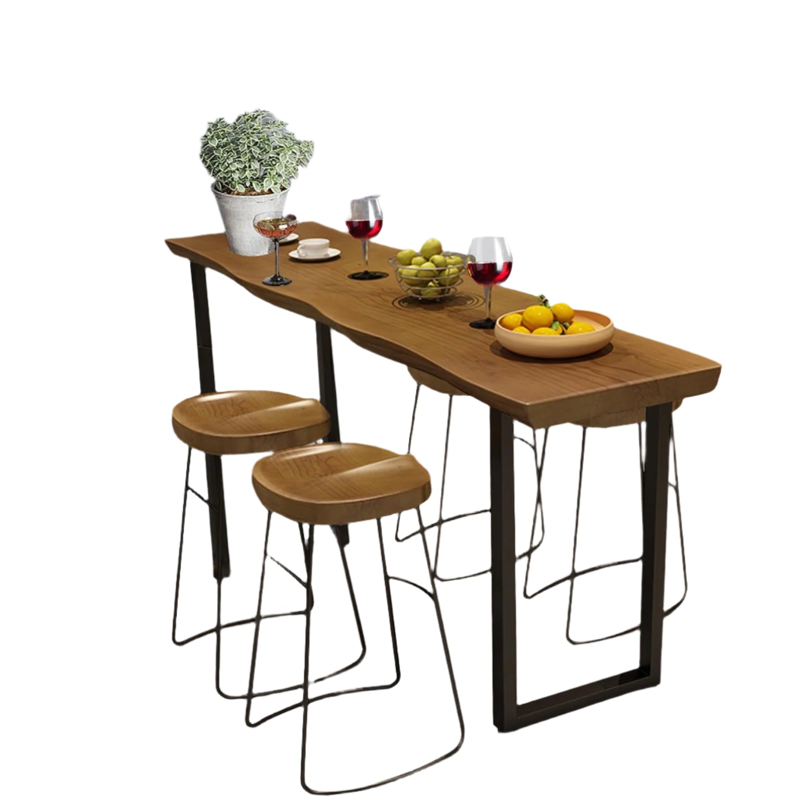 Bar Height Pub Table, Rectangle Bar Bistro Long Counter Height High Top
