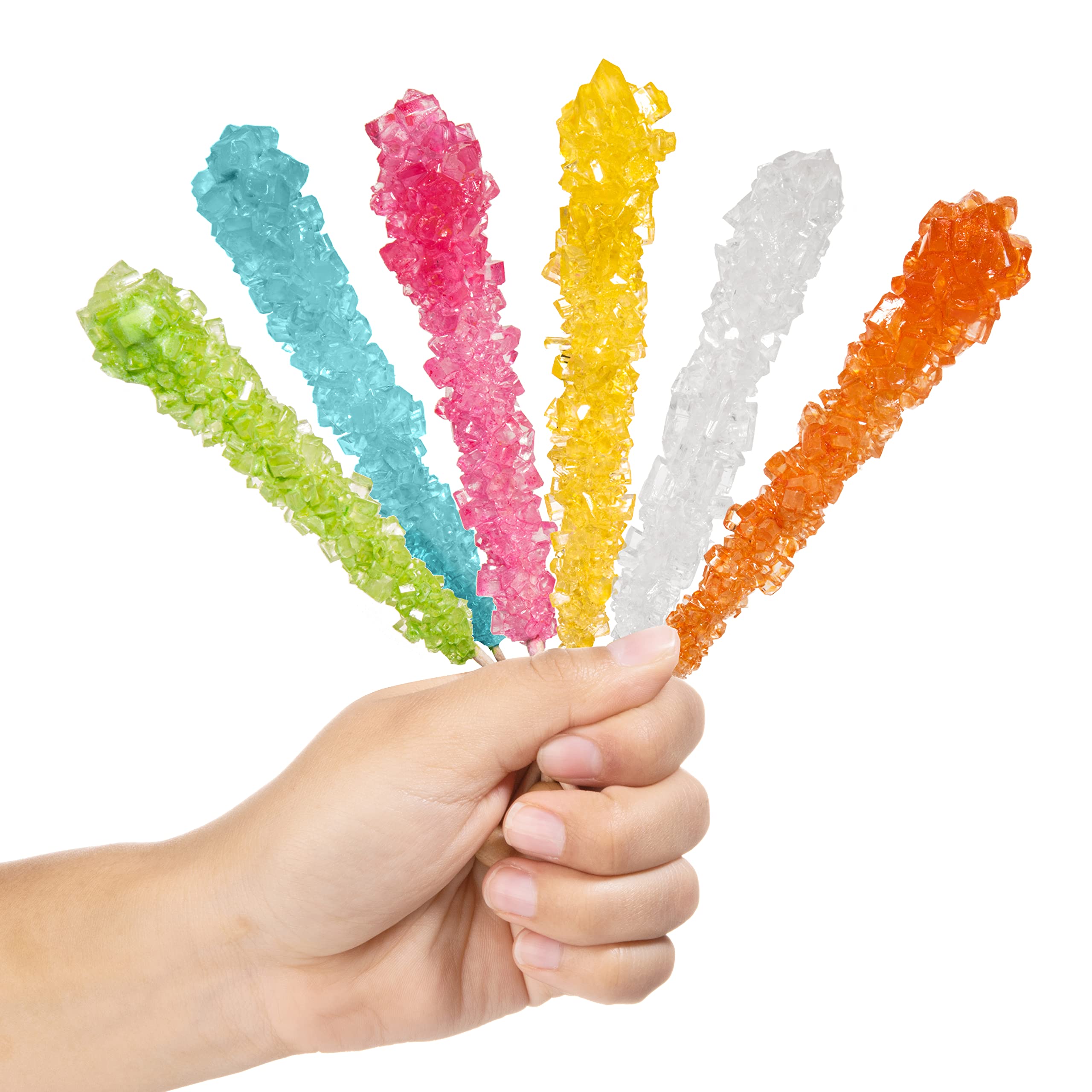 Easter Rock Candy Sugar Sticks - 36 Individually Wrapped Easter Treats - Pastel Colors
