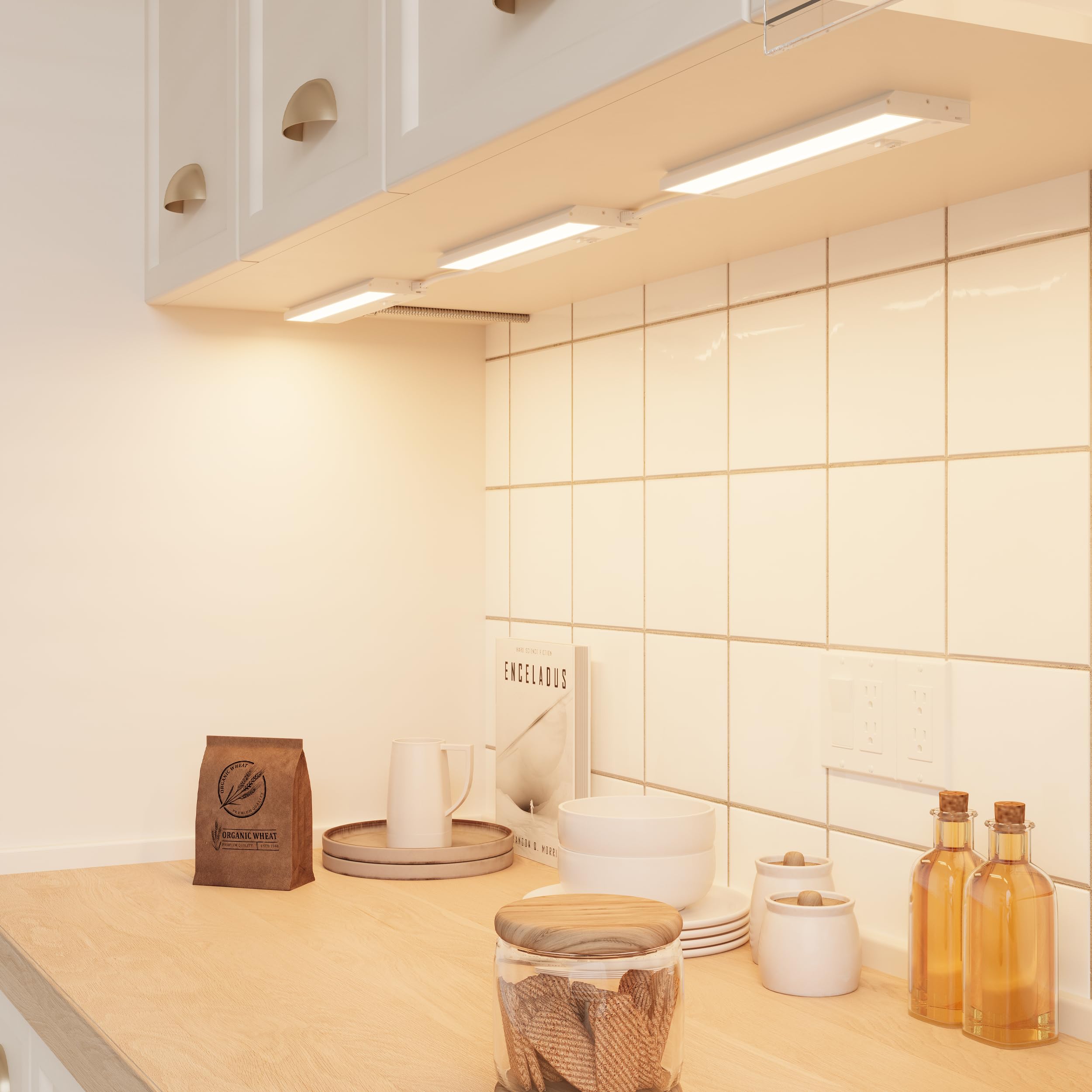 Lagom 12" Direct Wire Dimmable LED Under Cabinet Lights, 4 Packs