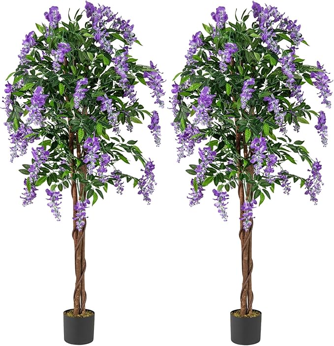 6ft Ficus Artificial Fake Trees for Indoor or Outdoor Décor