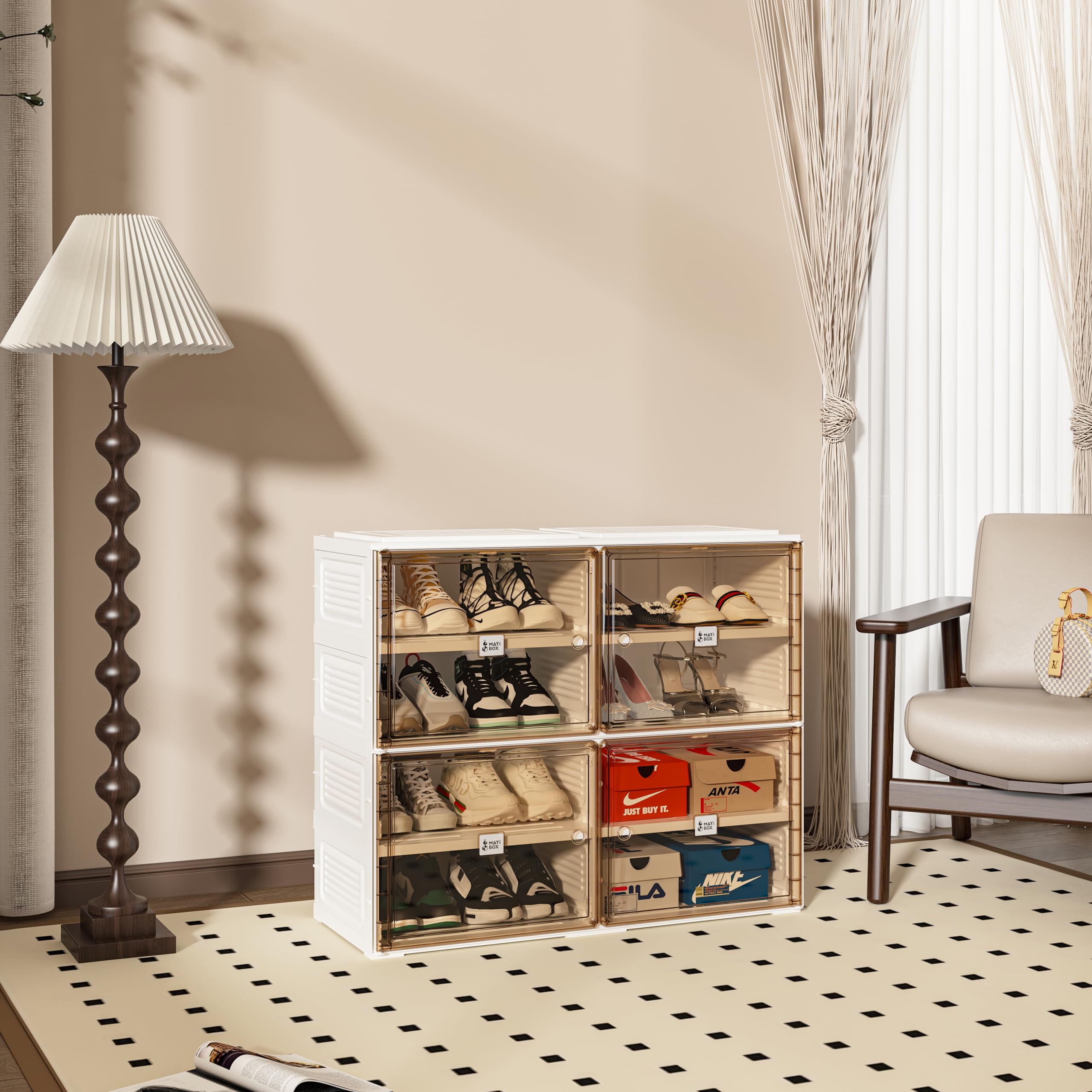 Portable Shoe Rack Organizer for Closet Entryway