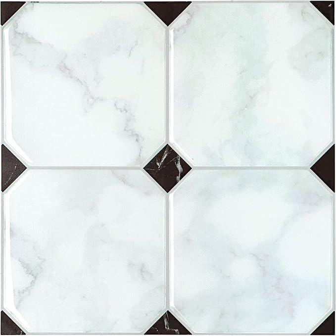 Peel and Stick Backsplash - 5 Sheets of 7,66" x 7,66" Betera Beige - 3D Adhesive